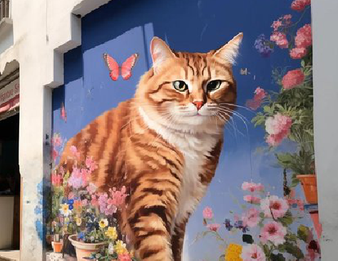 上蔡自己绘制有个性的手绘墙