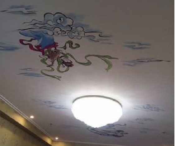 上蔡如何快速绘制天花板上的手绘墙？